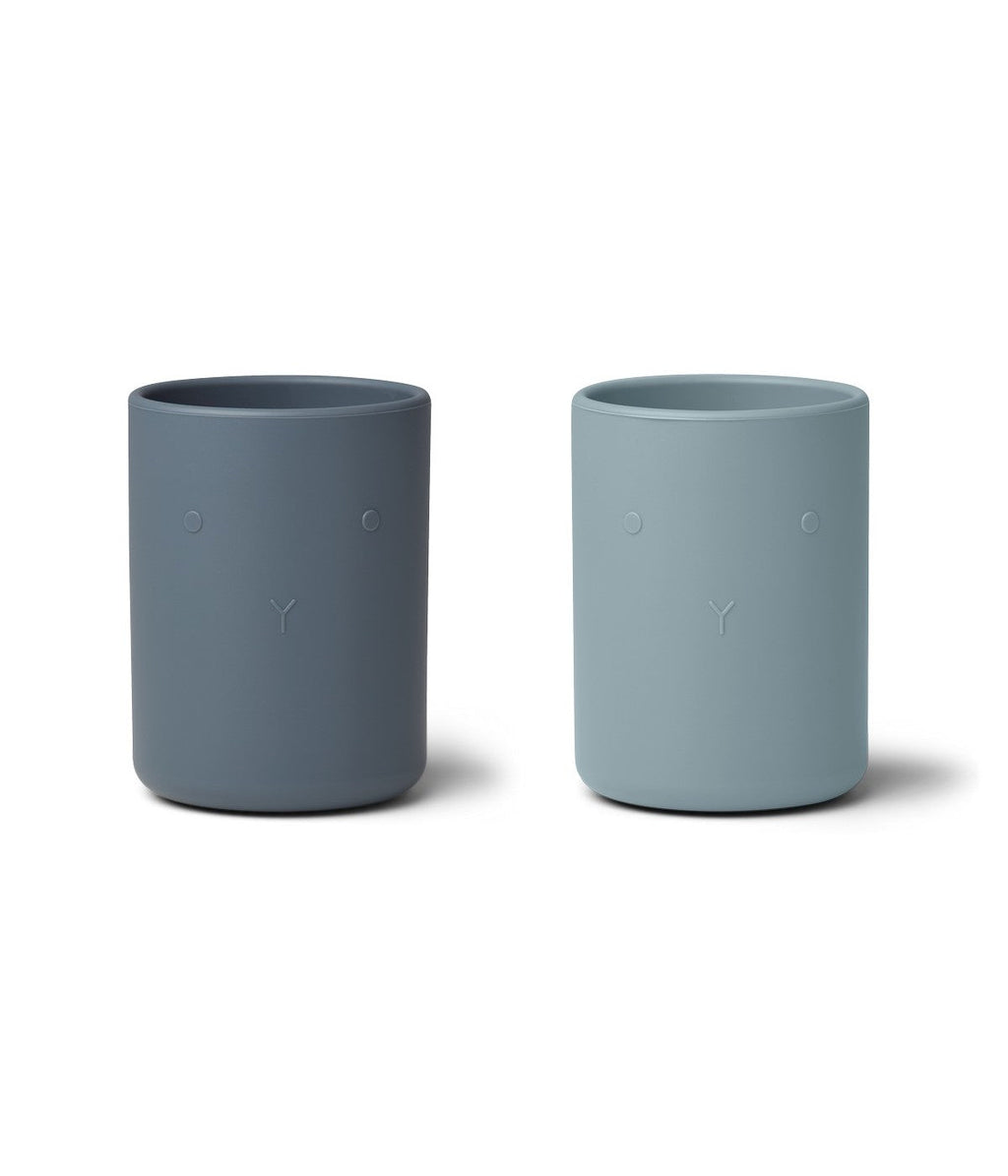 Lote de 2 tazas Ethan - Mezcla azul