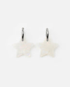 Boucles D'Oreilles Étoile - Irisé Blanc