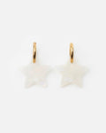 Boucles D'Oreilles Étoile - Irisé Blanc