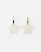 Boucles D'Oreilles Étoile - Irisé Blanc