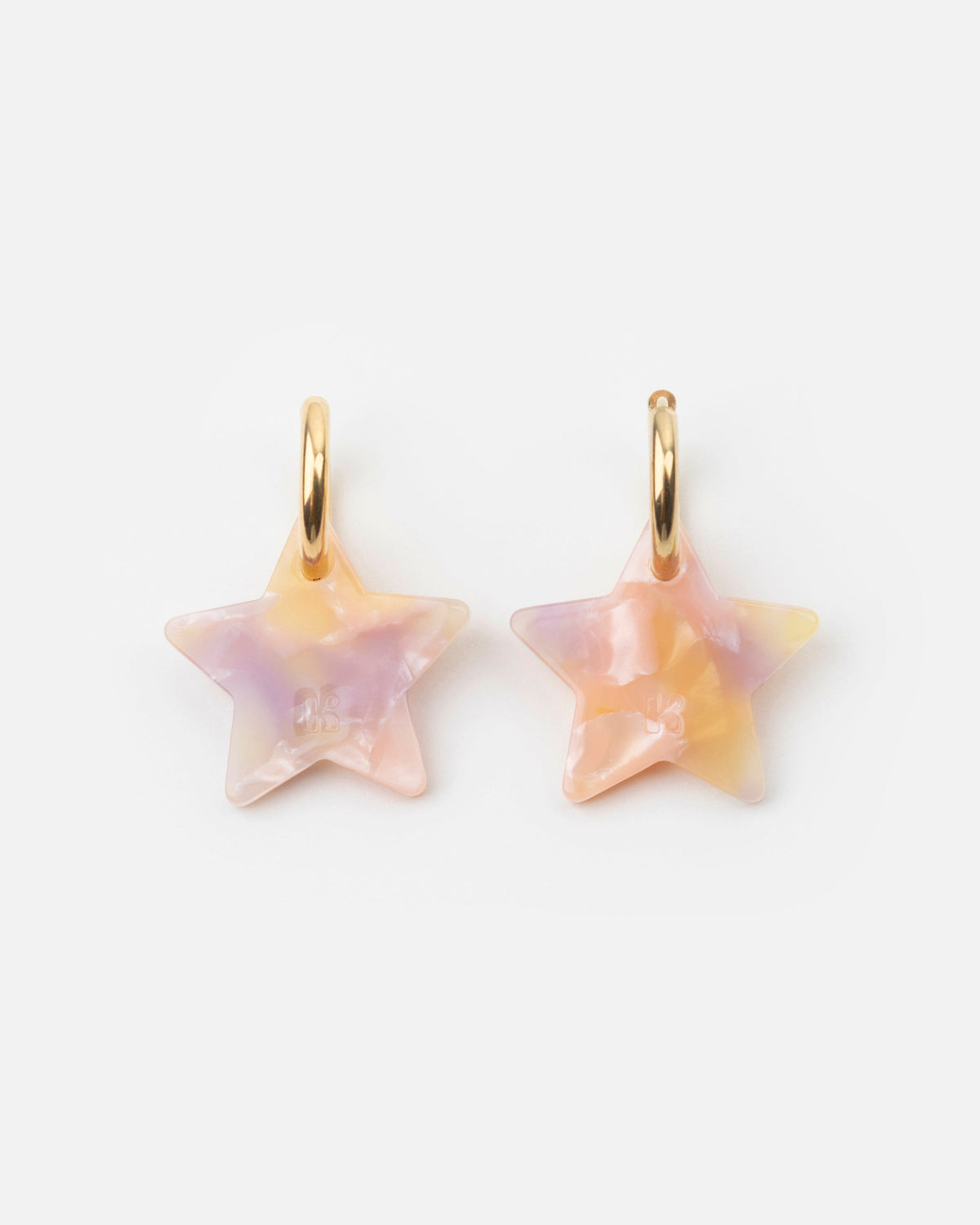 Boucles D'Oreilles Étoile - Rose Orangé