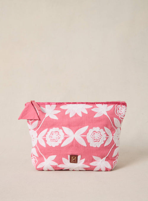 Pochette Eva Xl Broderie - Blush