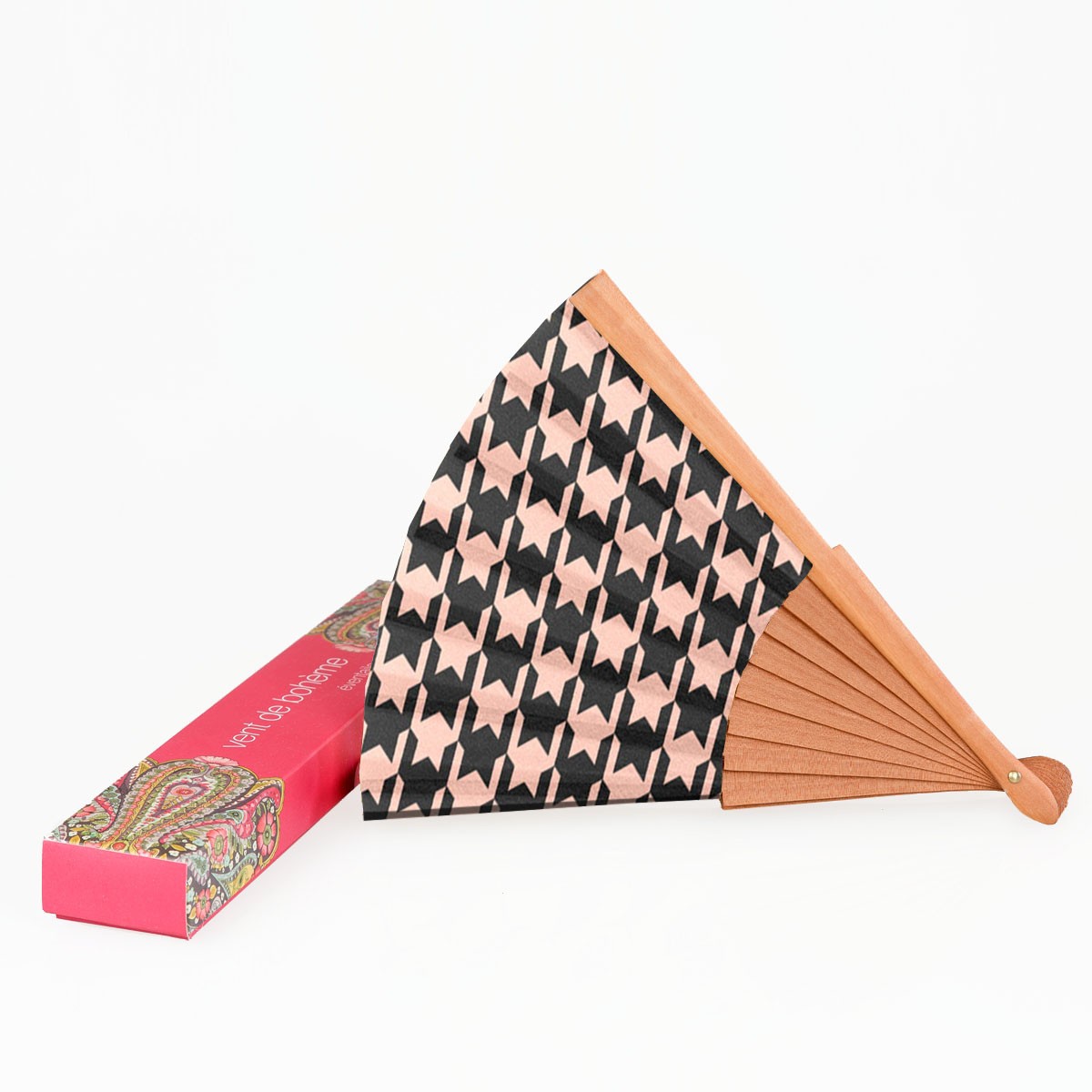 Eventail Poulette Rose