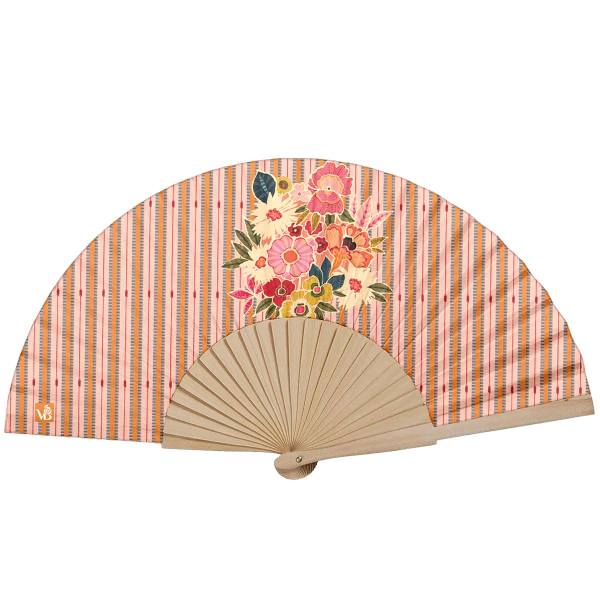 Eventail Bois De Bouleau Kimiko Rose