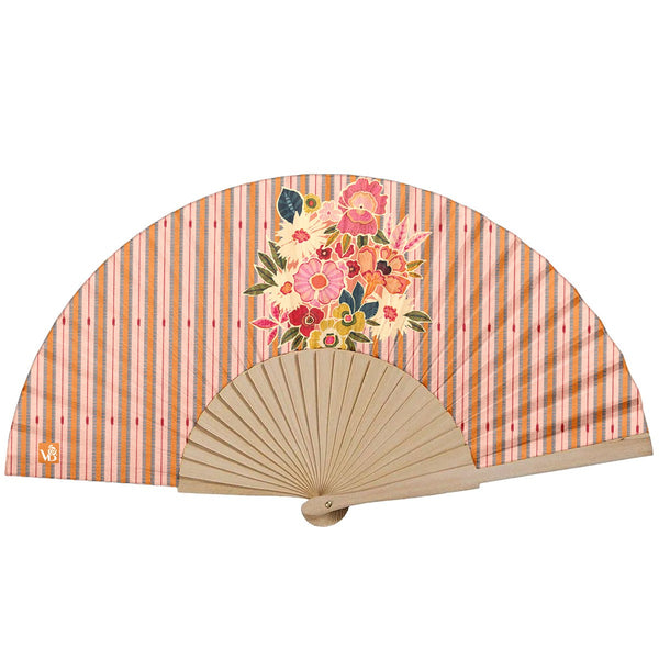 Kimiko - Eventail - Bois De Bouleau - Rose