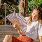 Eventail Bois De Bouleau Riviera Lila