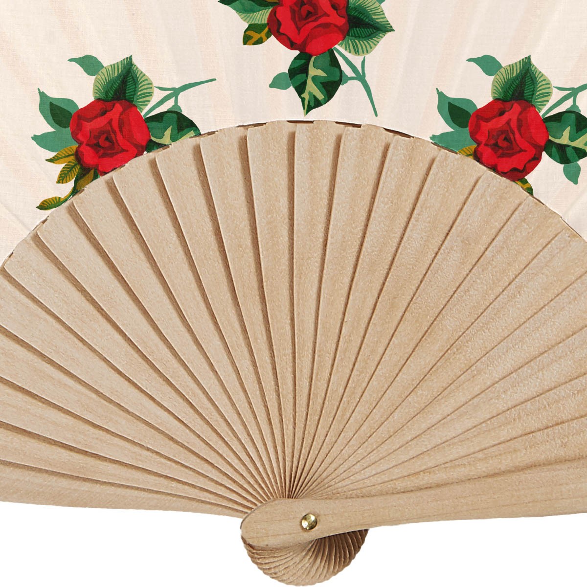 Eventail Bois De Bouleau Rosalie Blanc