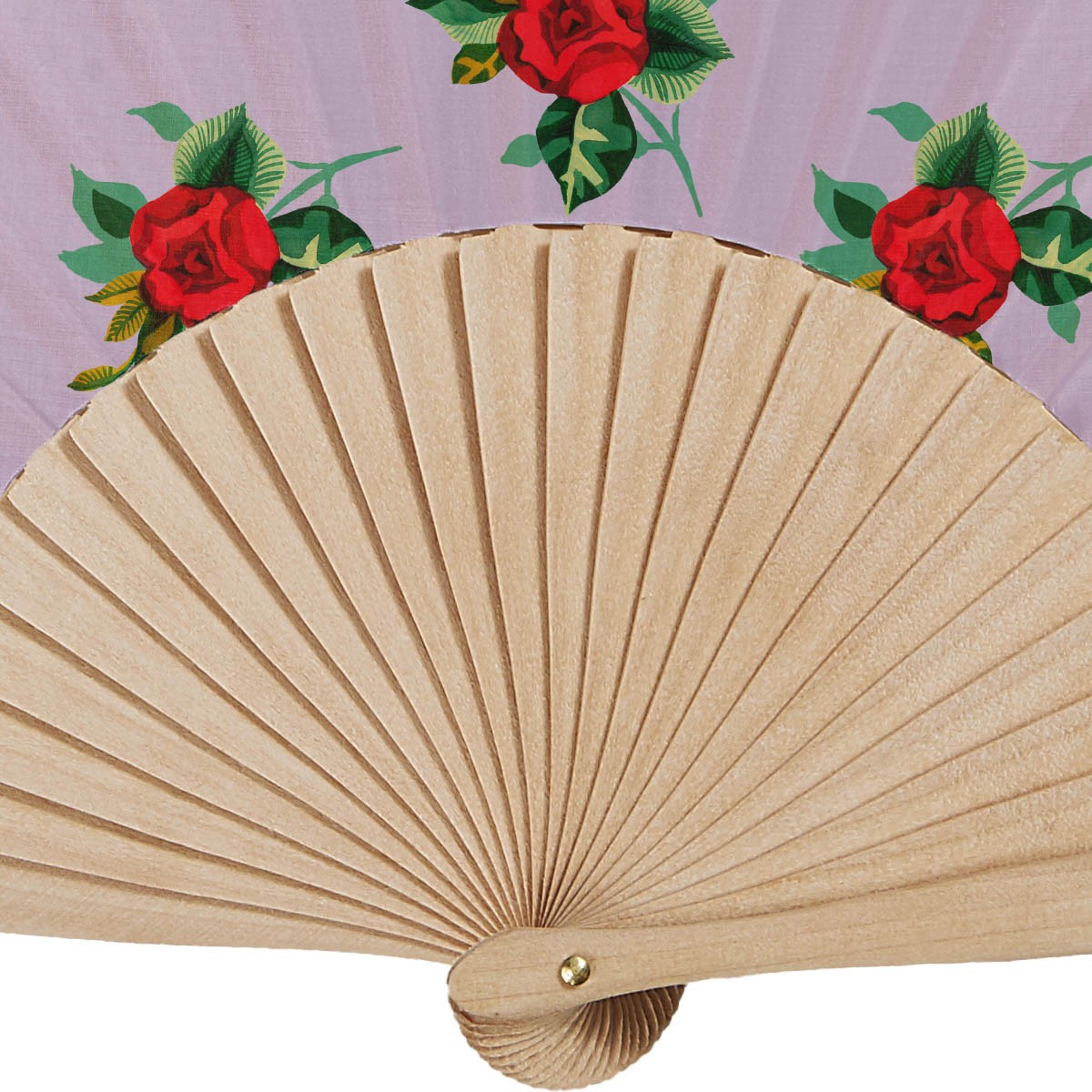 Eventail Bois De Bouleau Rosalie Lila