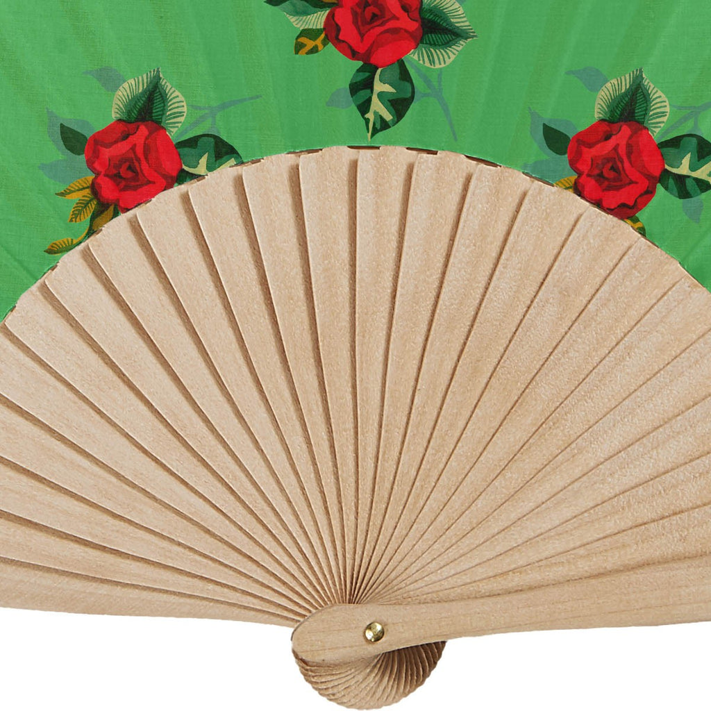 Eventail Bois De Bouleau Rosalie Vert