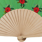 Eventail Bois De Bouleau Rosalie Vert