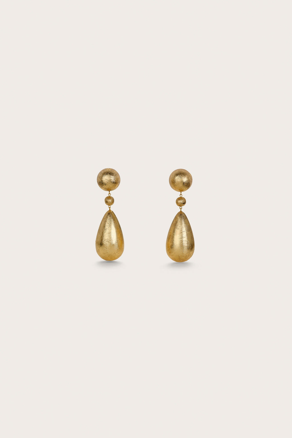 Pendientes Eviana - Madera laminada en oro