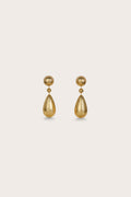 Pendientes Eviana - Madera laminada en oro