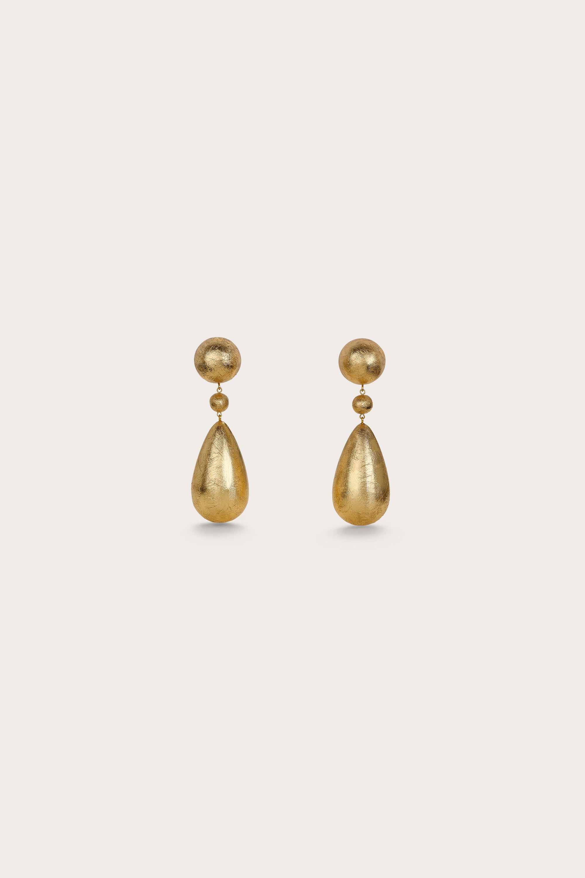 Pendientes Eviana - Madera laminada en oro