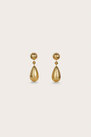 Boucles D'Oreilles Eviana - Gold Foiled Wood