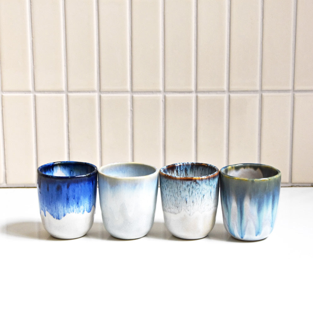 Set Of 4 Espresso Cups - Mix Azul