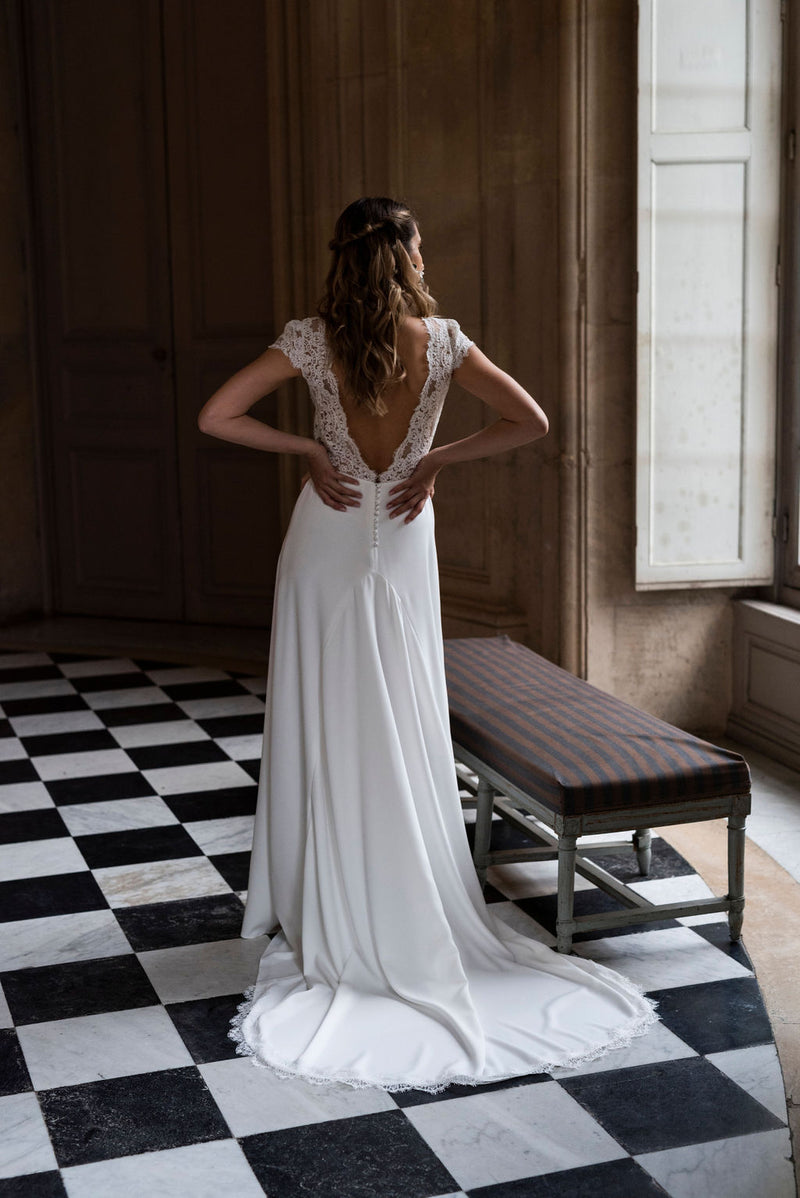 Robe Longue Sophie - Blanc Soie