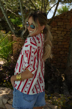 Chemise Imprimée Ulysse - Rouge