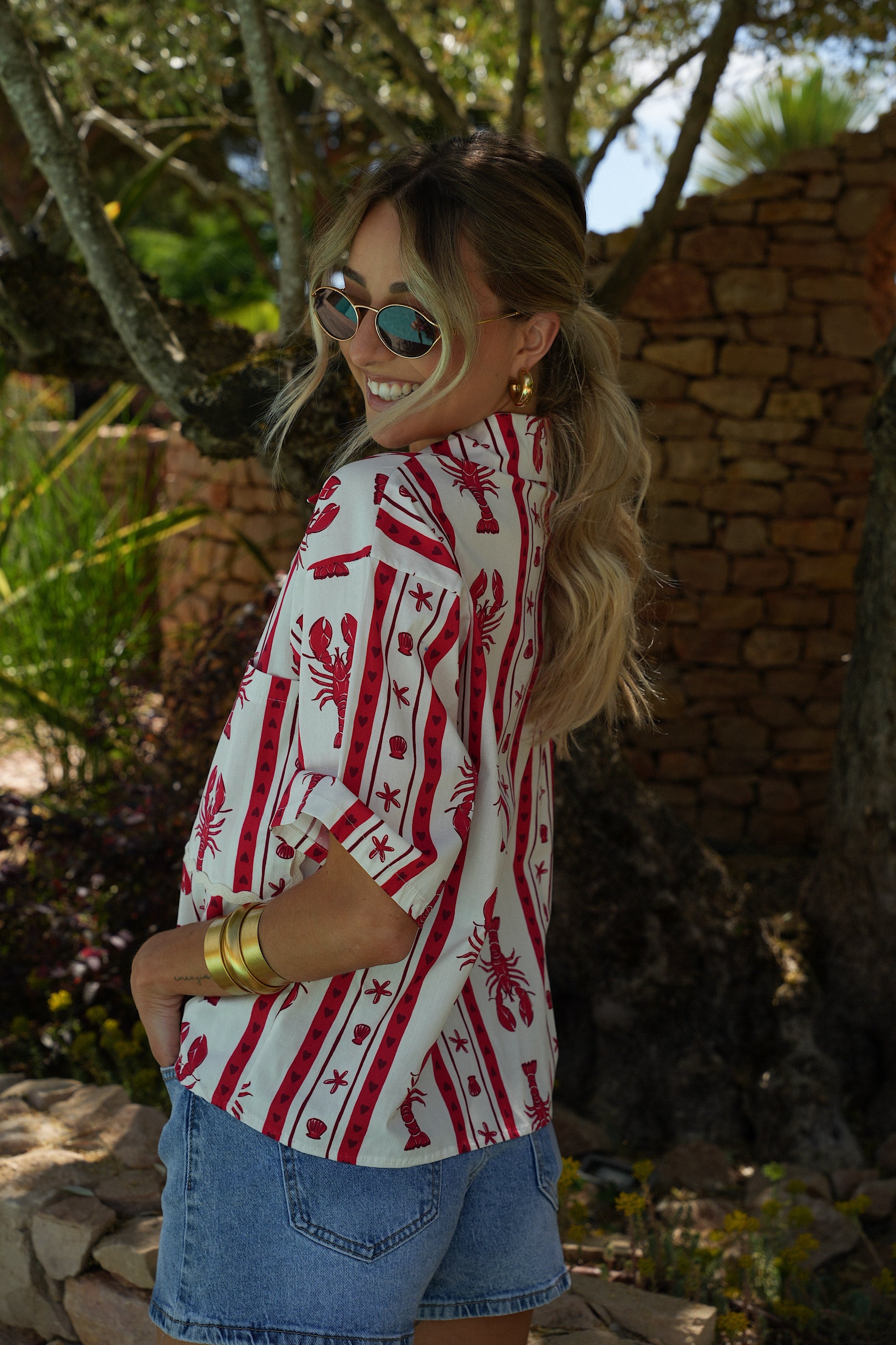 Chemise Imprimée Ulysse - Rouge