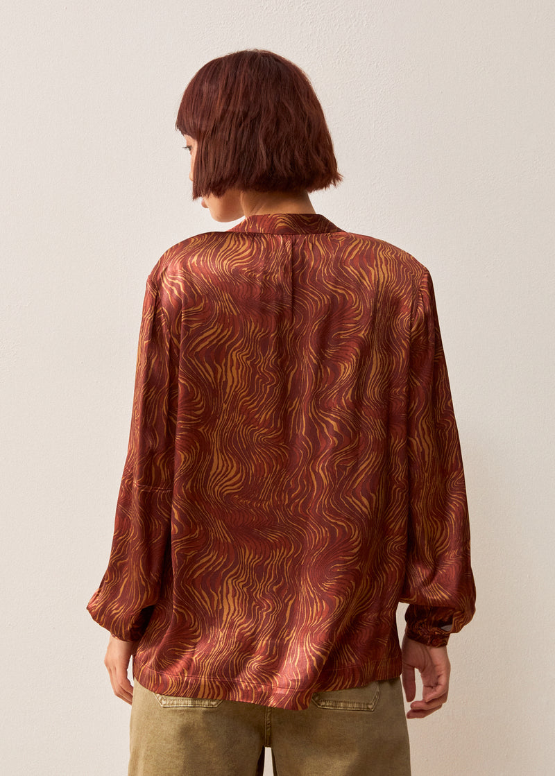 Azenor Blouse - Moiré Print