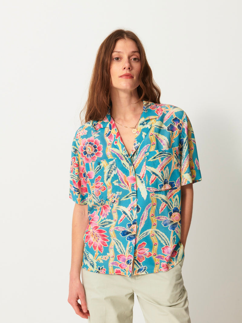 Chemise Hawai - Azur - Femme