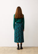 Gangster Skirt - Geometric Print - Women's