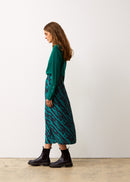 Gangster Skirt - Geometric Print - Women's