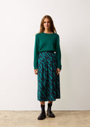 Gangster Skirt - Geometric Print - Women's