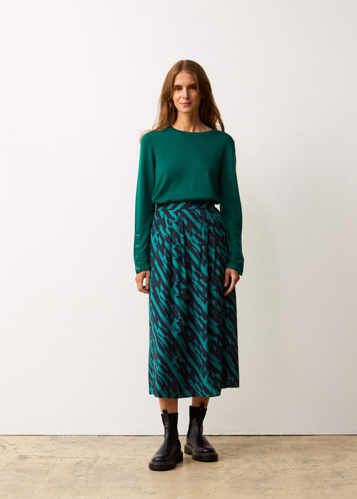 Gangster Skirt - Geometric Print - Women's