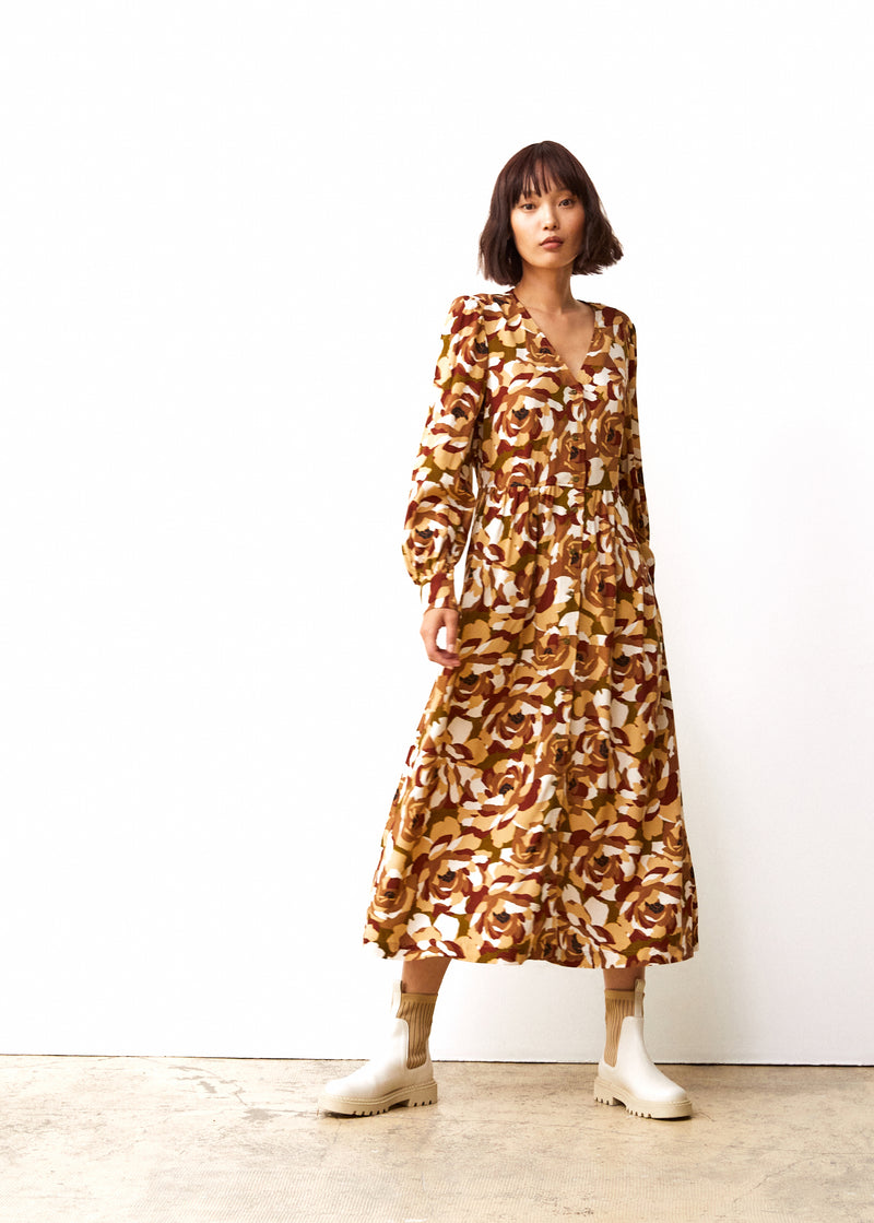 Fabriziana Dress - Autumn Flowers - Women's