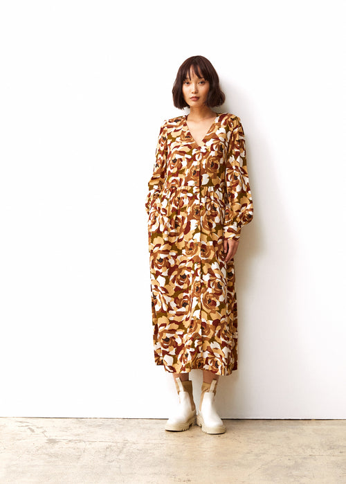 Fabriziana Dress - Autumn Flowers - Women's