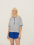 Pull Pierce - Ivoire-Marine - Femme