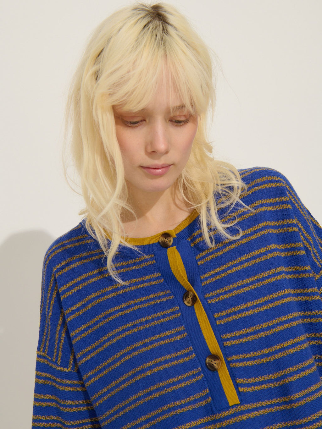 Pull Pierce - Marine-Camel - Femme