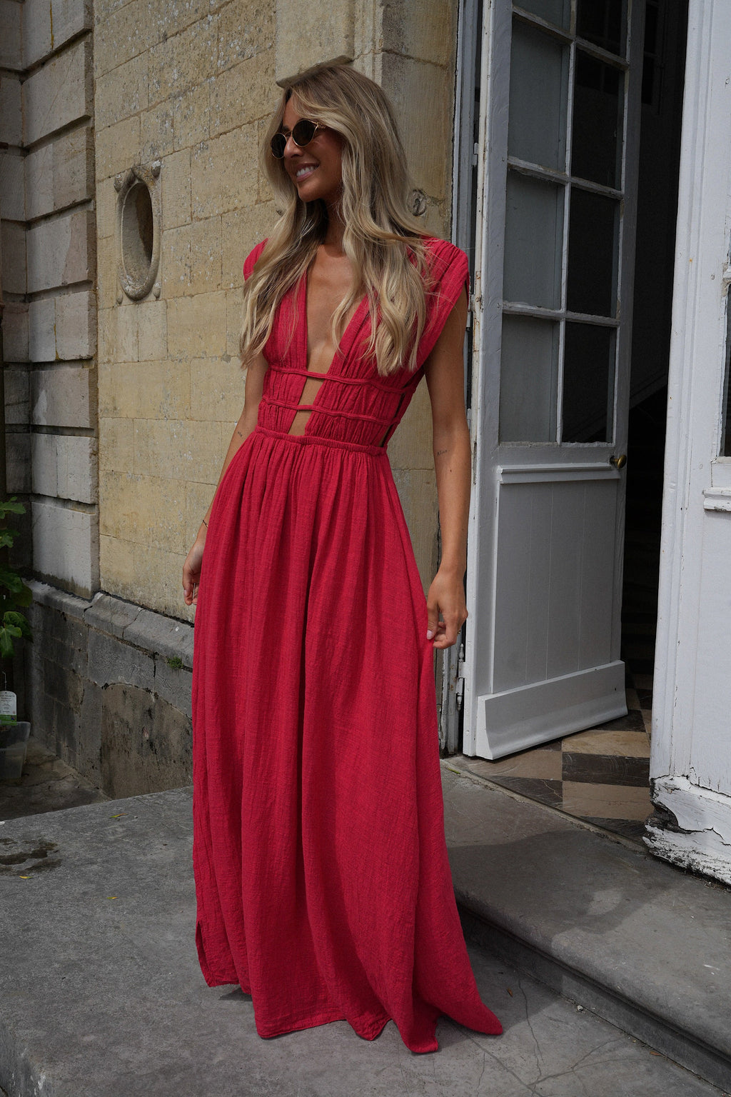 Lucy Long Dress - Red