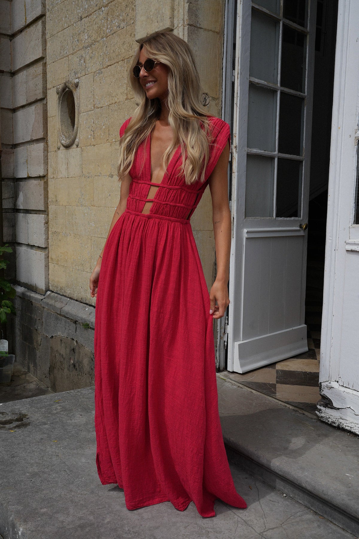Lucy Long Dress - Red