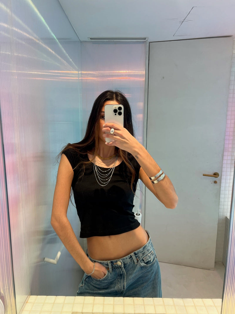 Multi Cleopatra Long Plata Necklace