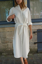 Angèle Shirt Dress White