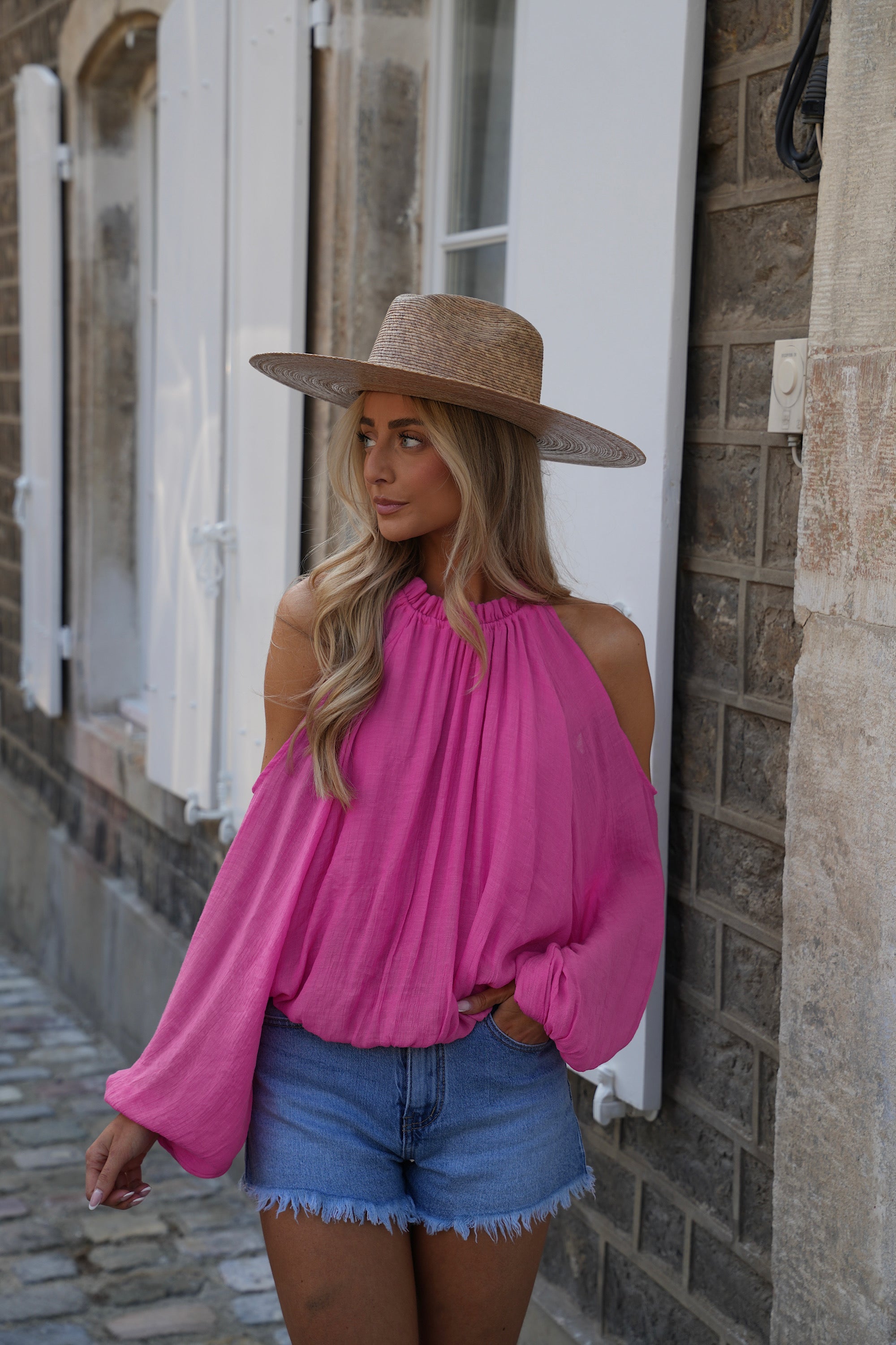 Blouse Ajourée Karole - Rose