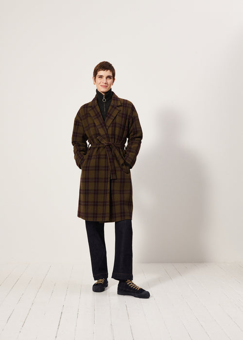 Samcoat Coat - Mahogany-Khaki