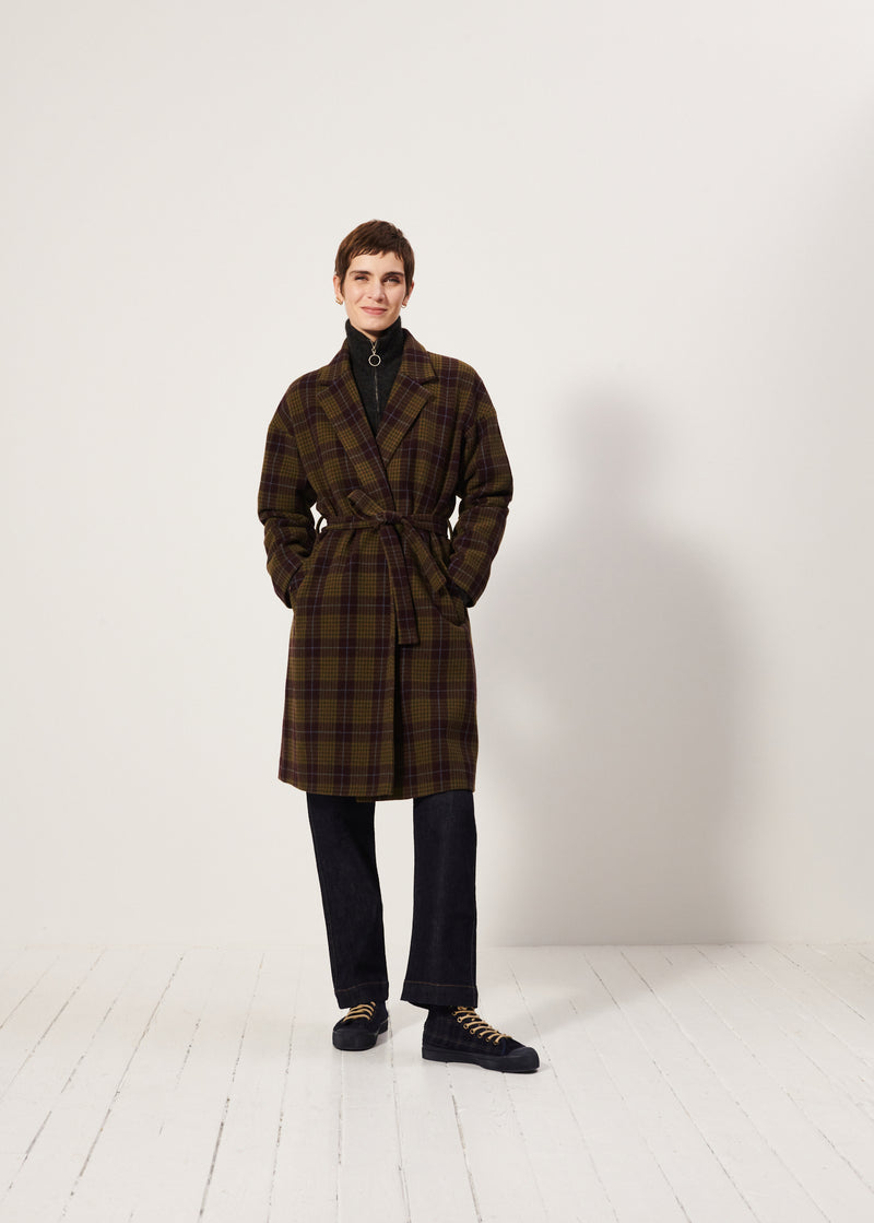 Samcoat Coat - Mahogany-Khaki