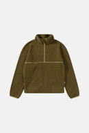 Sweat Contrast Quarter Zip - Olive - Homme