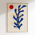 Abstarct Flowers 2 - Bleu & Rouge