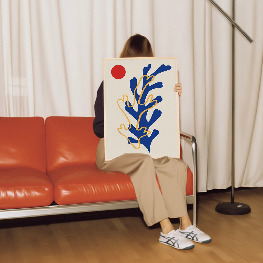 Abstarct Flowers 2 - Bleu & Rouge