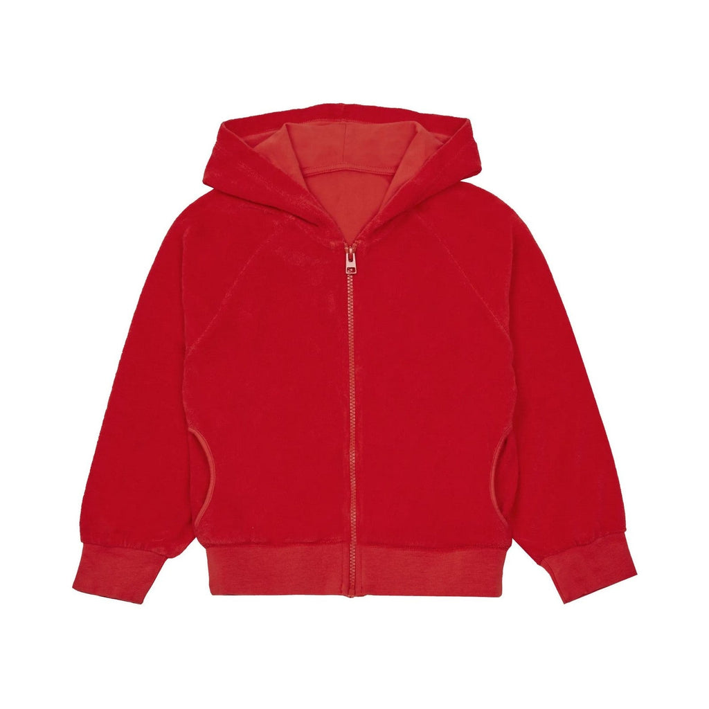 Sudadera con cremallera de rizo Coolifornia Girl - Roja - Niña