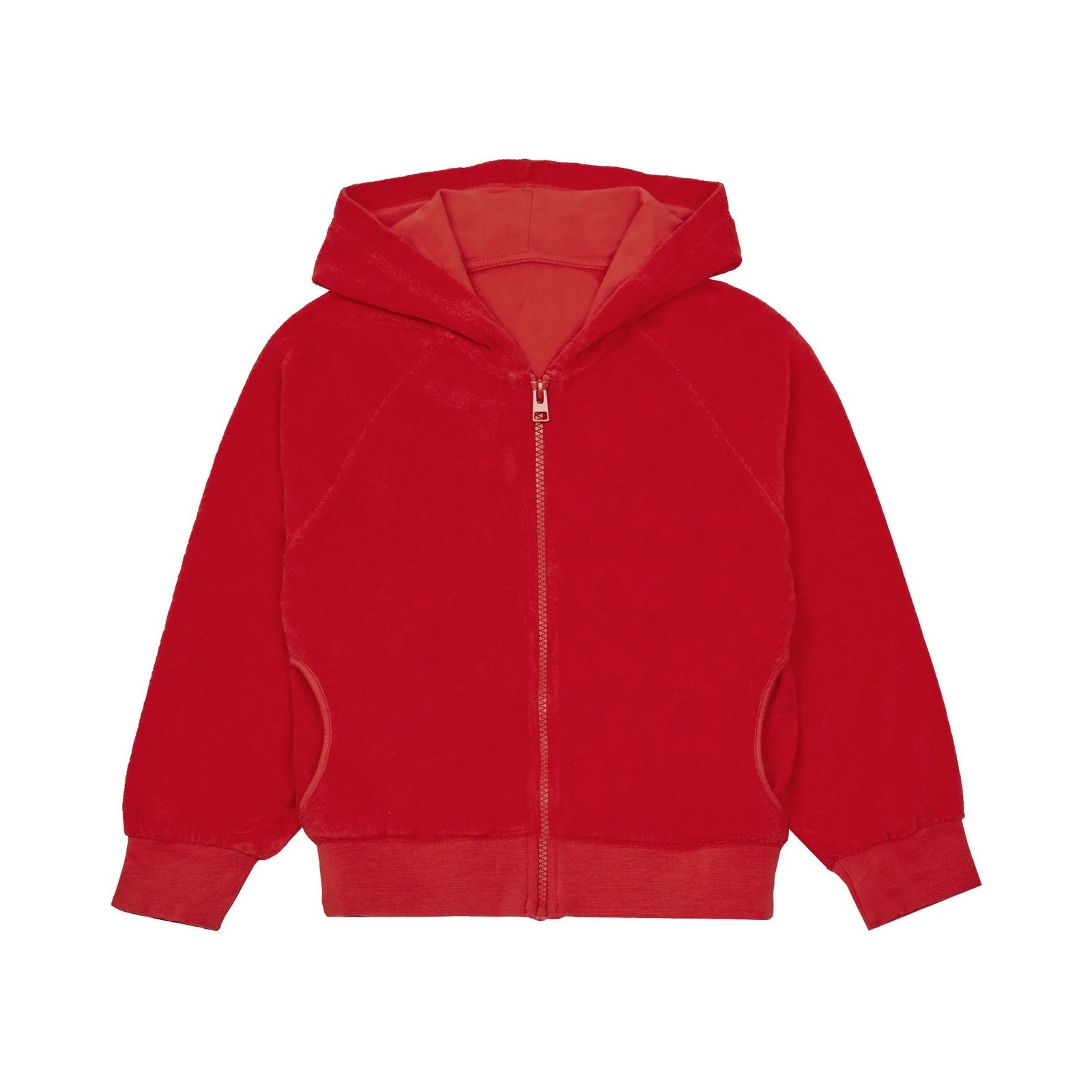 Sudadera con cremallera de rizo Coolifornia Girl - Roja - Niña