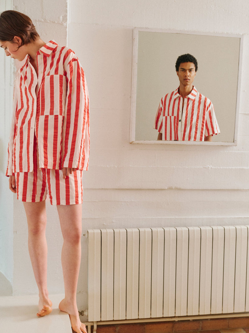 Chemisier Rayé Marcelle En Seersucker