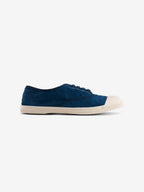 Tennis Lacet Femme Broderie - Marine