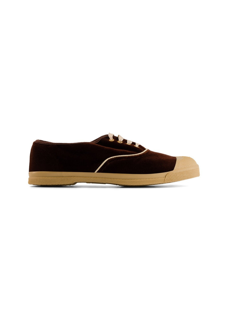 Women's Velvet Shoelaces - Brown