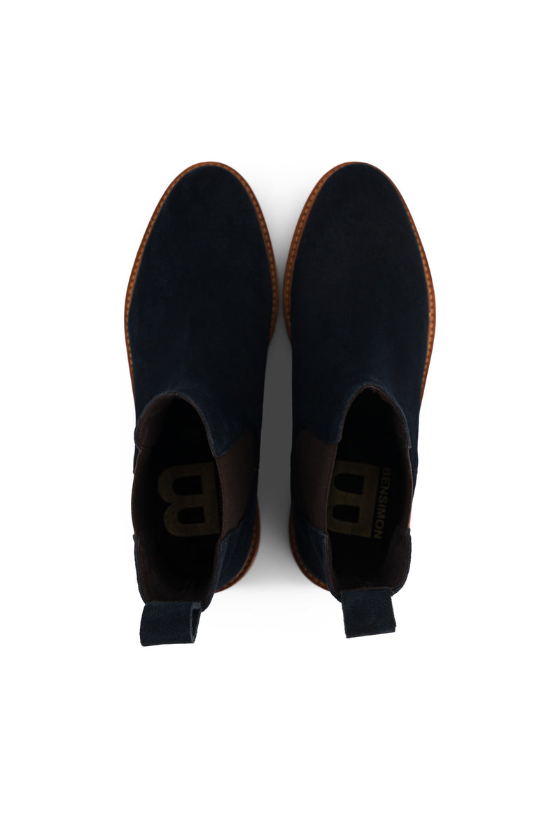 Casual Ankle Boots - Navy