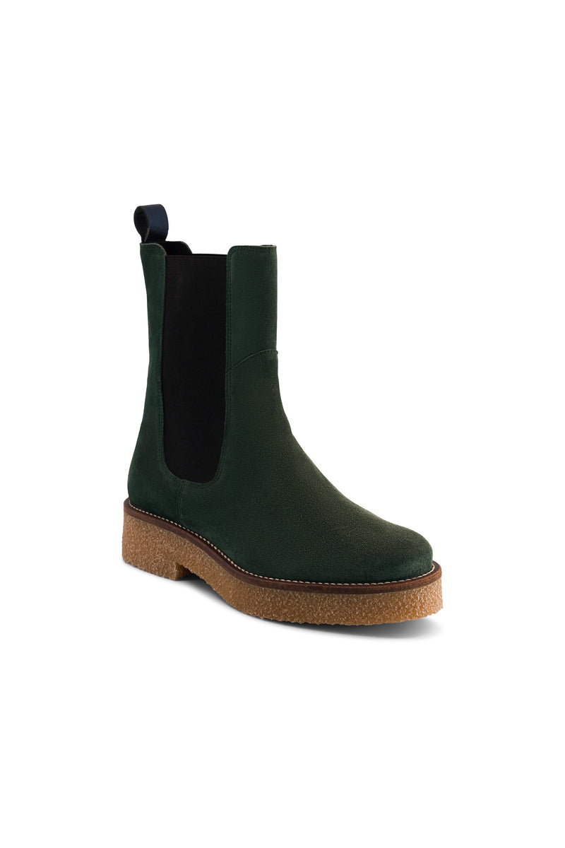 Crepe Chelsea Boots - Forest