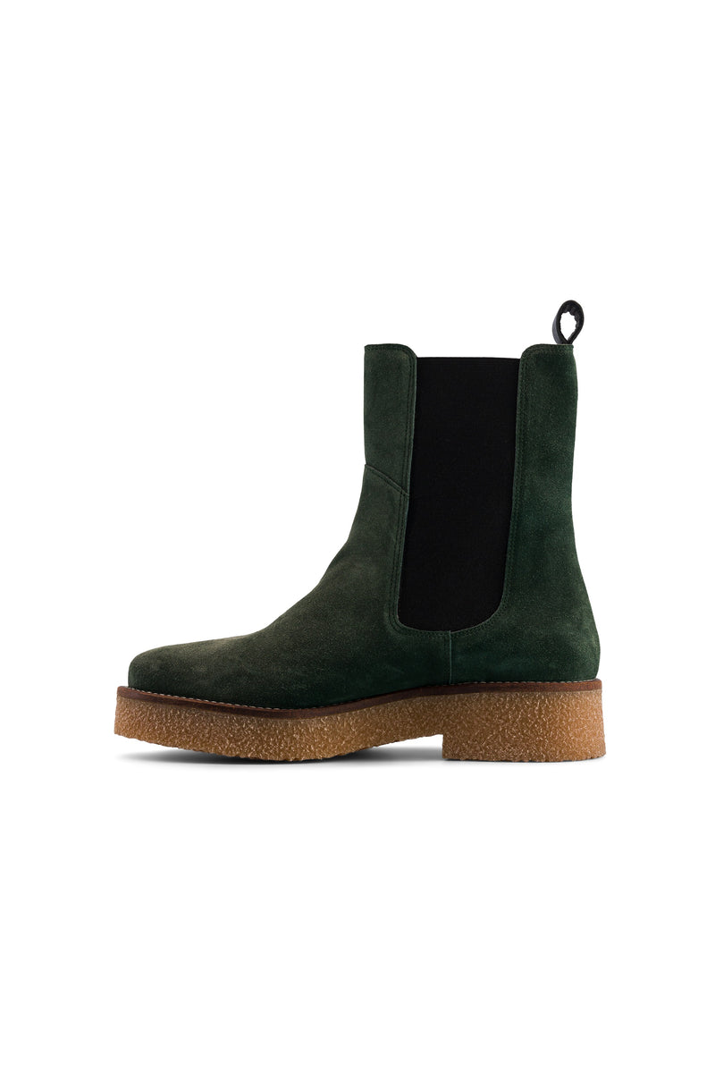 Crepe Chelsea Boots - Forest